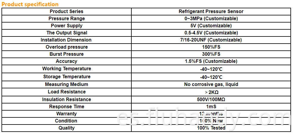 HM8400A Ac refrigerant pressure sensor